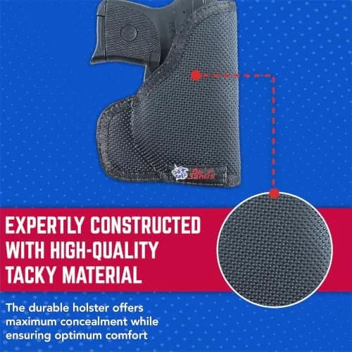 DeSantis Nemesis Pocket Holster for Concealed Carry - Black | Ambidextrous, Lightweight, Durable thumbnail 5