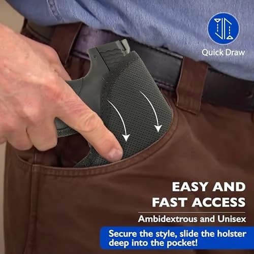 DeSantis Nemesis Pocket Holster Fits Glock 26/27 & More Ambidextrous | Concealed Carry thumbnail 4
