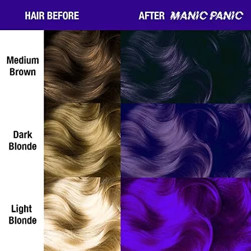 Manic Panic Amplified Ultra Violet Semi-Permanent Hair Dye | Vibrant Indigo Shade, Vegan & PPD-Free (4 Fl Oz) thumbnail 3