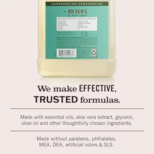 Mrs. Meyer's Clean Day Basil Hand Soap Refill 975ml (33 Fl Oz) | Moisturizing Liquid Soap for Busy Hands thumbnail 4