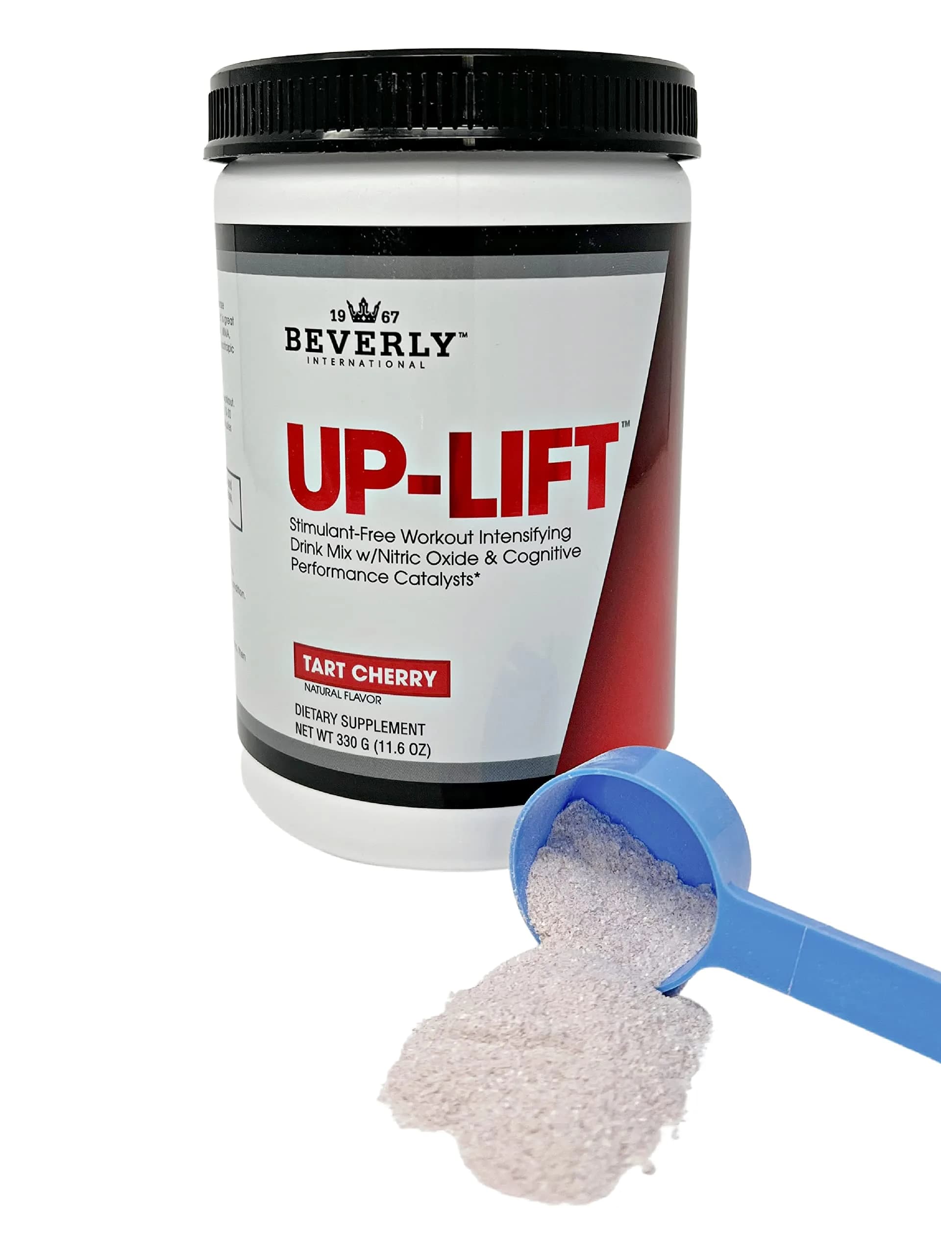 Beverly International Up-Lift Stimulant-Free Pre-Workout 330g | Caffeine-Free Focus & Endurance — 11.55 Ounce