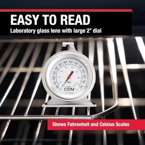 CDN ProAccurate High Heat Oven Thermometer POT750X | 50°C-400°C (150-750°F) | NSF Certified Stainless Steel thumbnail 3