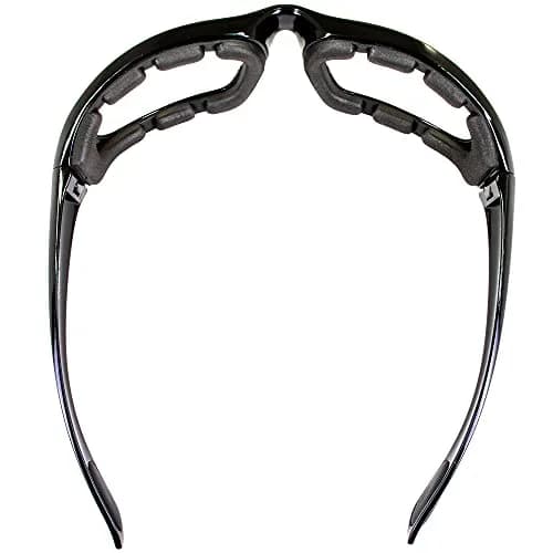 Birdz Eyewear Oriole Padded Motorcycle Goggles (Black Frame/Polarized Smoke Lens) | Shatterproof Polycarbonate thumbnail 5