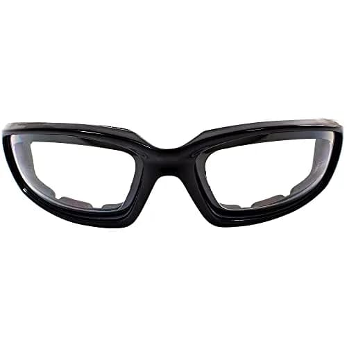 Birdz Eyewear Oriole Padded Motorcycle Goggles (Black Frame/Polarized Smoke Lens) | Shatterproof Polycarbonate thumbnail 2