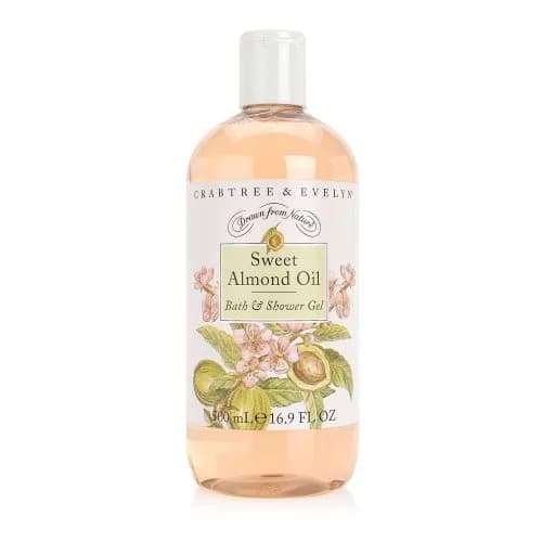 Crabtree & Evelyn Sweet Almond Oil Bath and Shower Gel 500ml (16.9 Fl Oz) | Conditions Skin & Maintains Moisture Balance thumbnail 1