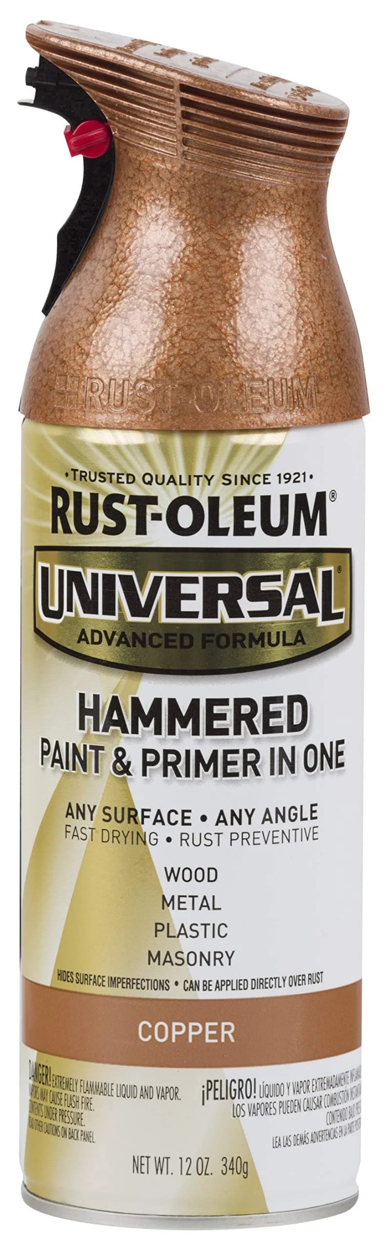 Rust-Oleum Universal All Surface Hammered Copper Spray Paint, 12 oz (Pack of 1) - main product image
