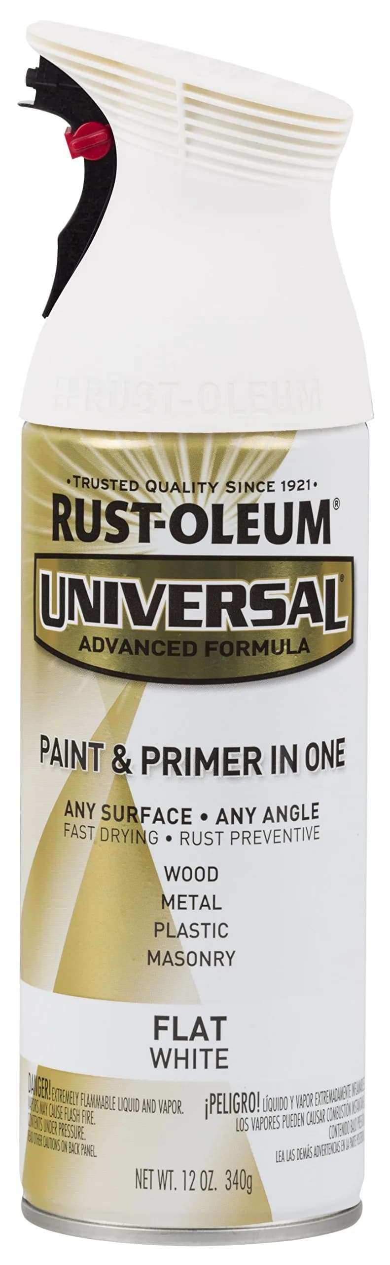 Rust-Oleum Universal All Surface Flat White Spray Paint, 12 oz (Pack of 1) - main product image