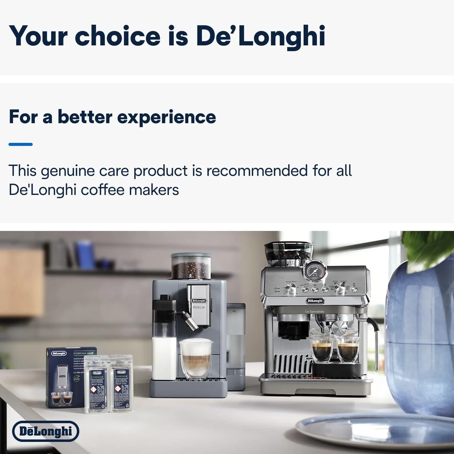 De'Longhi EcoDecalk Descaler Liquid 200ml (6.8 Fl Oz) | Eco-Friendly Universal Descaling Solution for Coffee & Espresso Machines - view 6