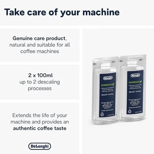 De'Longhi EcoDecalk Descaler Liquid 200ml (6.8 Fl Oz) | Eco-Friendly Universal Descaling Solution for Coffee & Espresso Machines thumbnail 2