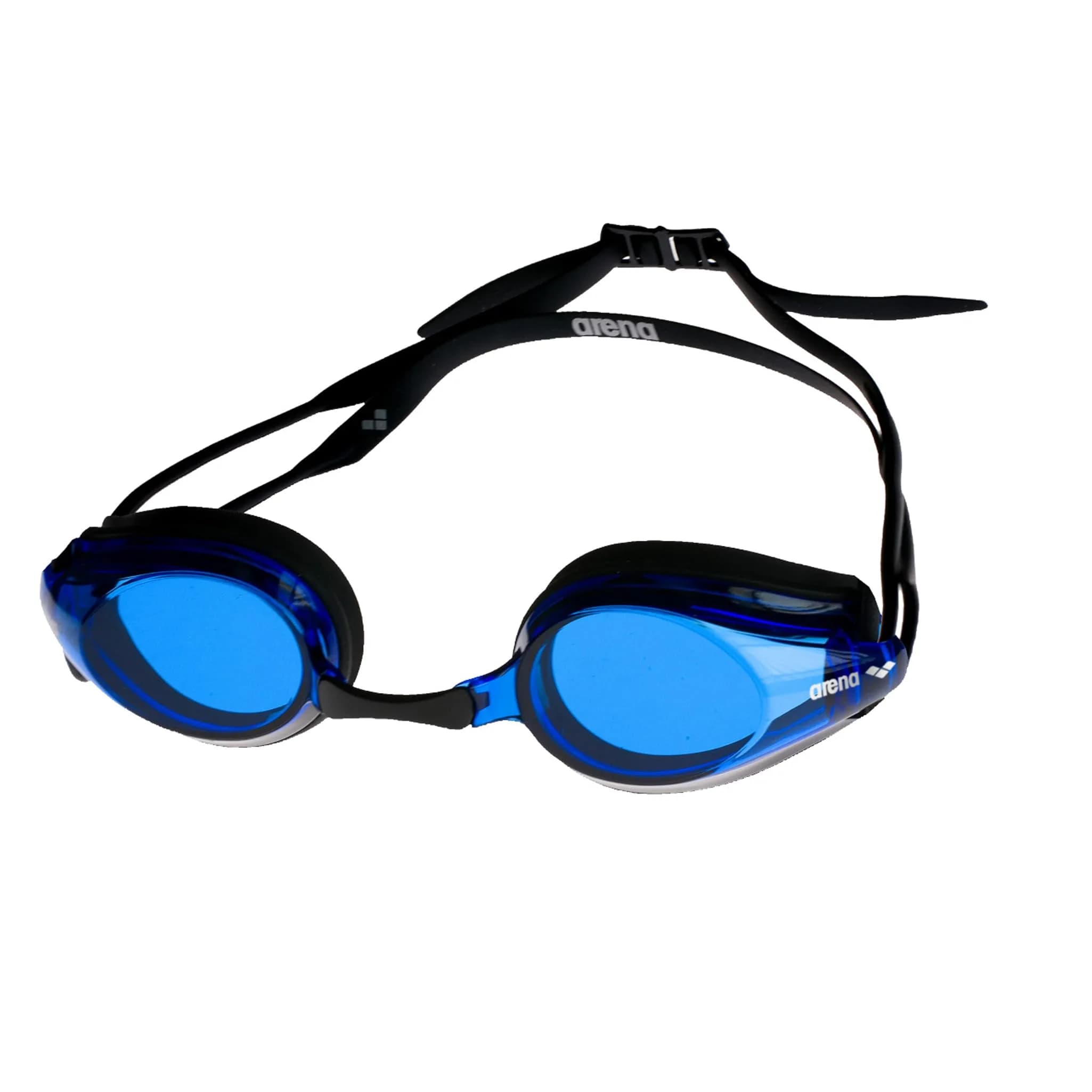 ARENA Tracks Adult Non-Mirror Racing Swim Goggles | Black/Blue/Black - main product image