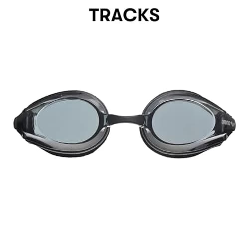 ARENA Tracks Unisex Adult Racing Swim Goggles FINA-Approved Anti-Fog Coated Non-Mirror Lens, Black/Smoke/Black | Competitive Swimming Essential thumbnail 3
