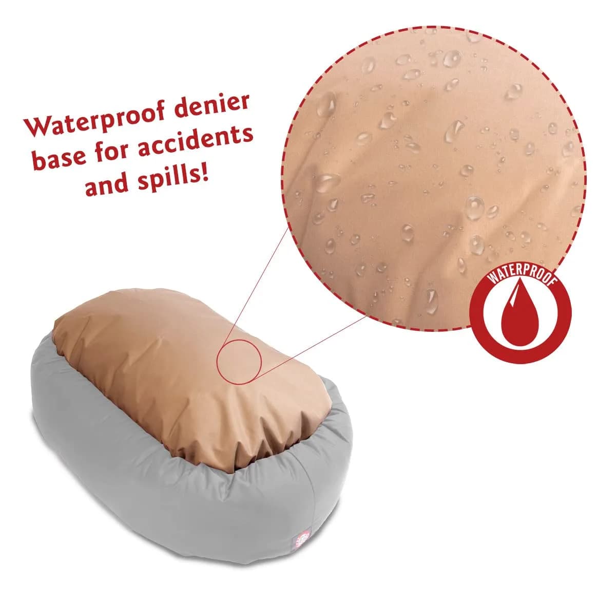 Majestic Pet Suede Calming Dog Bed, 52 in X-Large Round Washable, Chocolate | Supportive, Washable & Elegant thumbnail 5