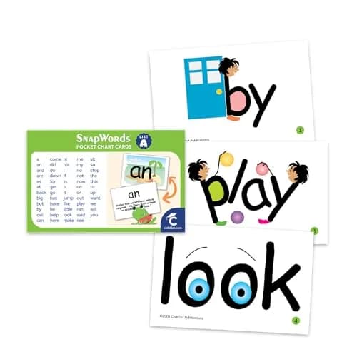 Child1st SnapWords List A Pocket Sight Word Cards 59 Words | Multisensory Reading Tool for Early Learners thumbnail 1