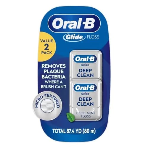 Oral-B Glide Deep Clean Cool Mint Dental Floss 262ft (80m) | Dentist Recommended thumbnail 1