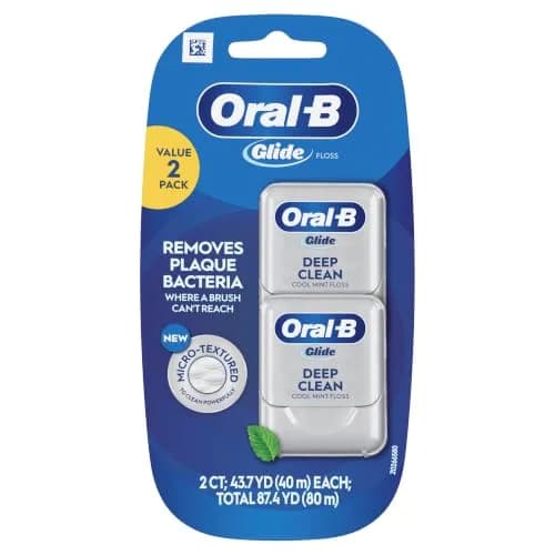 Oral-B Glide Deep Clean Cool Mint Dental Floss 262ft (80m) | Dentist Recommended thumbnail 9