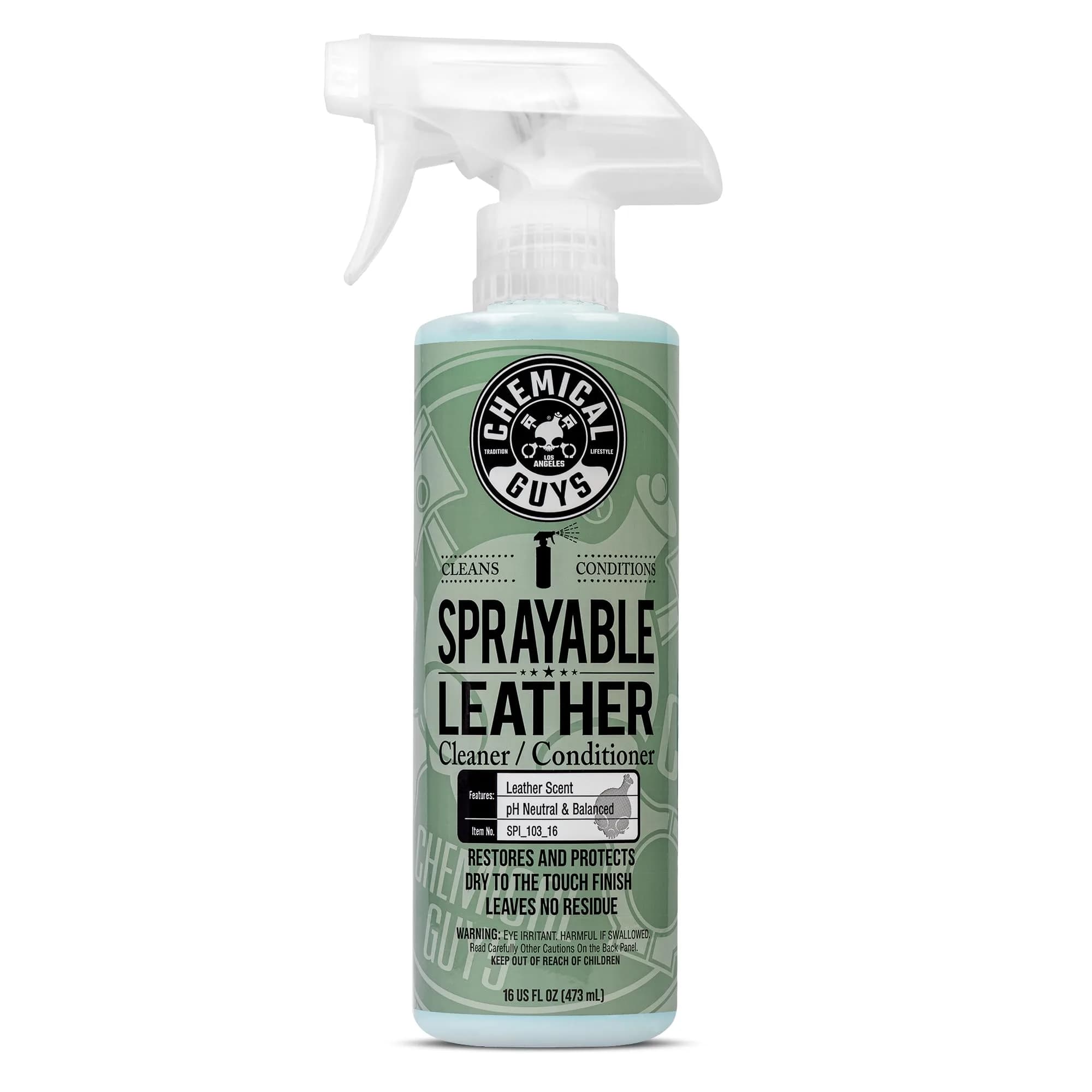 Chemical Guys Sprayable Leather Cleaner & Conditioner 473ml (16 Fl Oz) | Auto Interior & Furniture Care - main product image