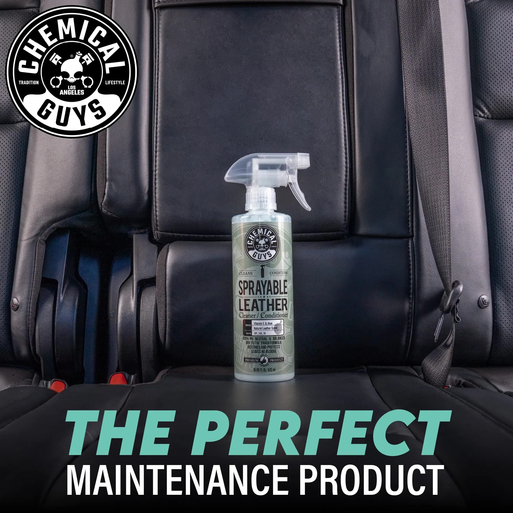 Chemical Guys Sprayable Leather Cleaner & Conditioner 473ml (16 Fl Oz) | Auto Interior & Furniture Care - view 7