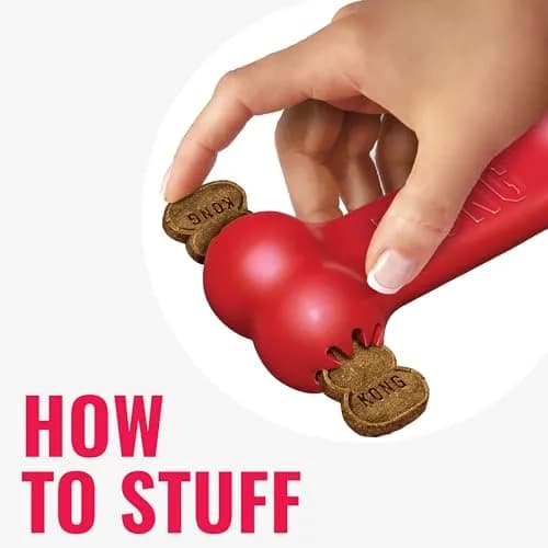 KONG Goodie Bone Natural Rubber Treat-Dispensing Dog Toy, Large, Red | Durable Chew Toy for Large Dogs thumbnail 6