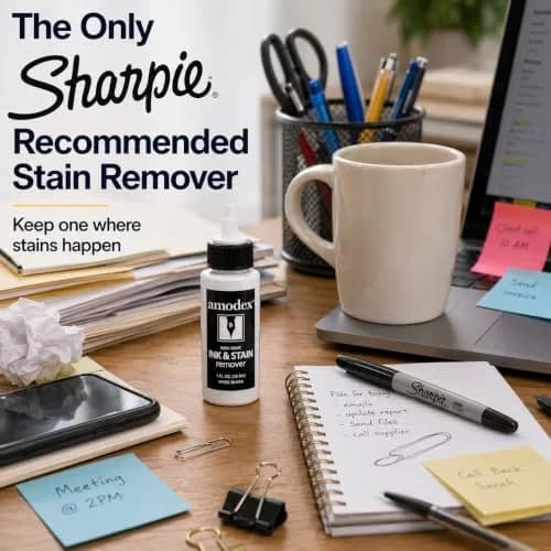 Amodex Ink & Stain Remover 30ml (1 Fl Oz) | Tough Stain Removal for Fabrics, Skin & Surfaces thumbnail 3