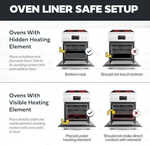 Cooks Innovations Non-Stick Oven Protector Mat - Heavy Duty Heat Resistant Baking Mat for Convection, Electric, Gas & Microwave Ovens thumbnail 8