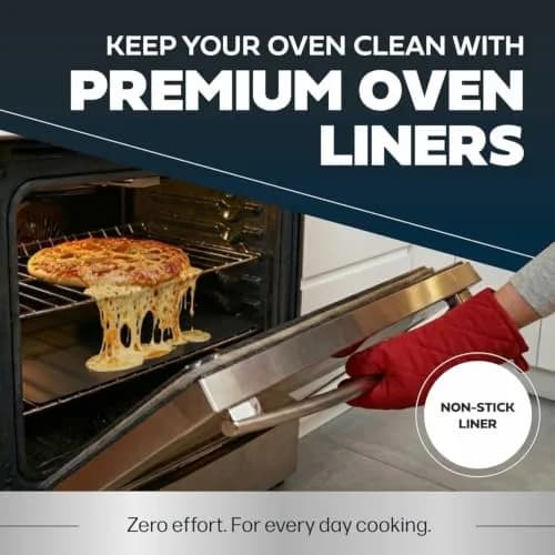 Cooks Innovations Non-Stick Oven Protector Mat - Heavy Duty Heat Resistant Baking Mat for Convection, Electric, Gas & Microwave Ovens thumbnail 3