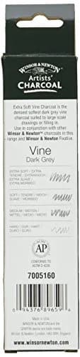 Winsor & Newton Artist Vine Charcoal Sticks Extra-Soft 3 Sticks | Professional Grade Drawing Medium thumbnail 2