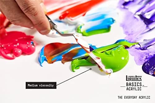 Liquitex BASICS Acrylic Paint Set, 6 x 22ml (0.74oz) Tubes, Primary | Heavy Body, Bright Colors, Safe for Education thumbnail 8