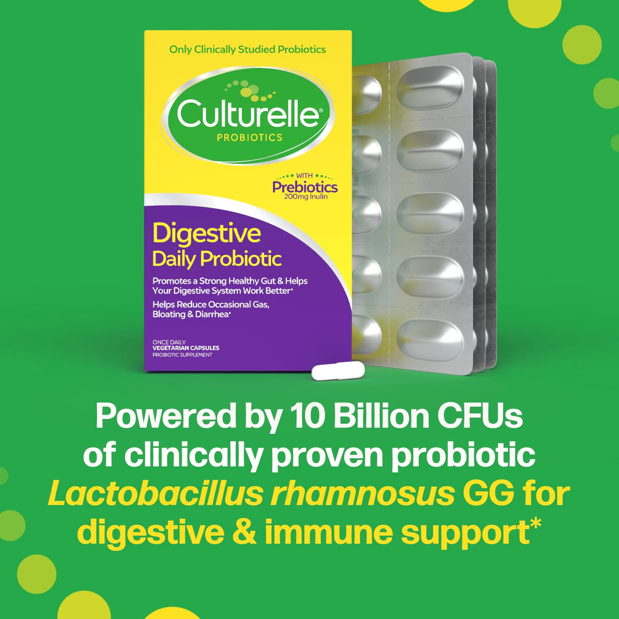 Culturelle Digestive Daily Probiotic Capsules 30 Count | Clinically Proven Lactobacillus GG for Gut Health - view 6