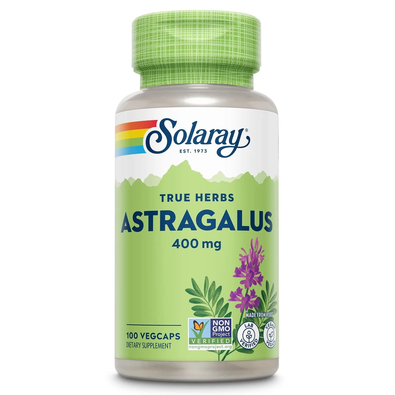 SOLARAY Astragalus Root 400mg VegCaps | Traditional Herbal Support for Stress & Immunity - main product image