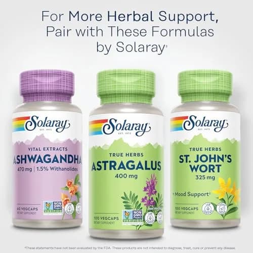 SOLARAY Astragalus Root 400mg VegCaps | Traditional Herbal Support for Stress & Immunity thumbnail 6