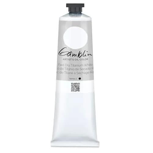 Gamblin Artist Oil 150Ml Quick Dry White | True to Historic Properties, Fast Drying, 150 ml Tube thumbnail 1