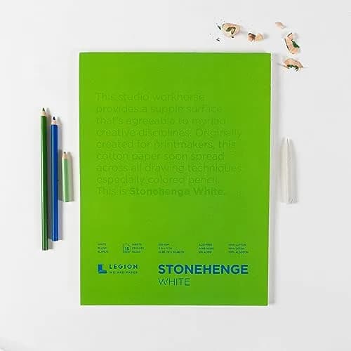 Stonehenge 100% Cotton Medium Weight Pad, White, 11 x 14 inches | Acid-Free, Archival Art Paper thumbnail 4