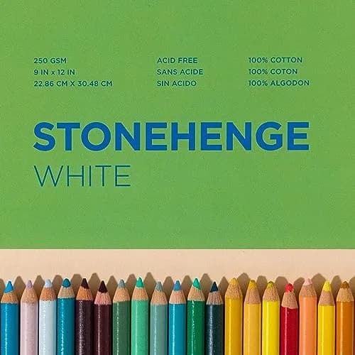 Stonehenge 100% Cotton Medium Weight Pad, White, 11 x 14 inches | Acid-Free, Archival Art Paper thumbnail 6
