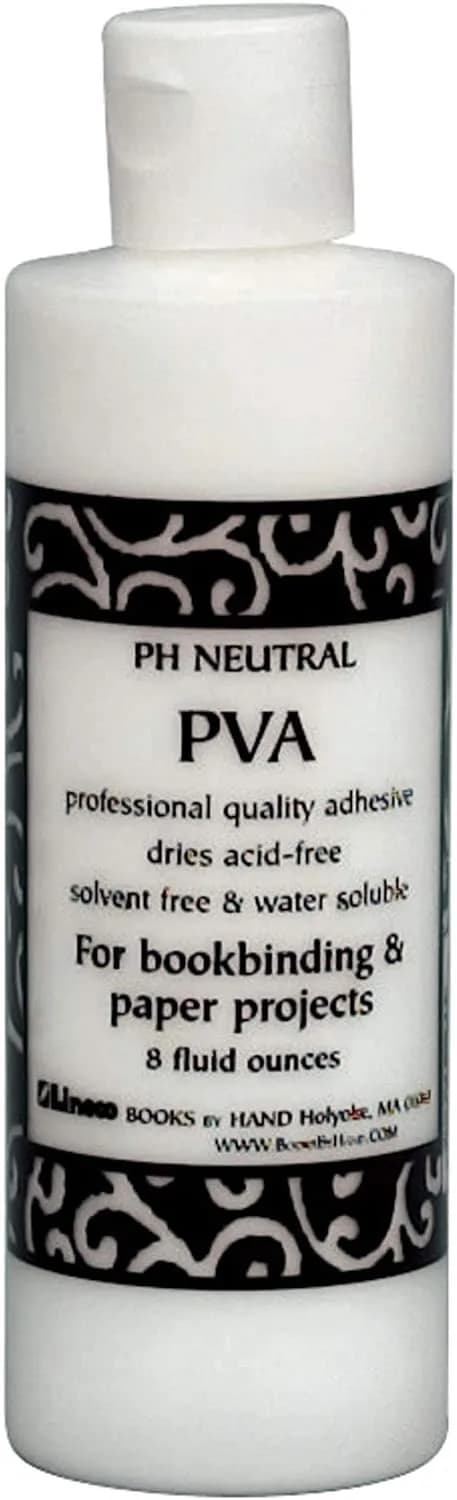 Books By Hand PH Neutral PVA Adhesive 8 Oz | Acid-Free, Water-Remoistenable for Paper & Art