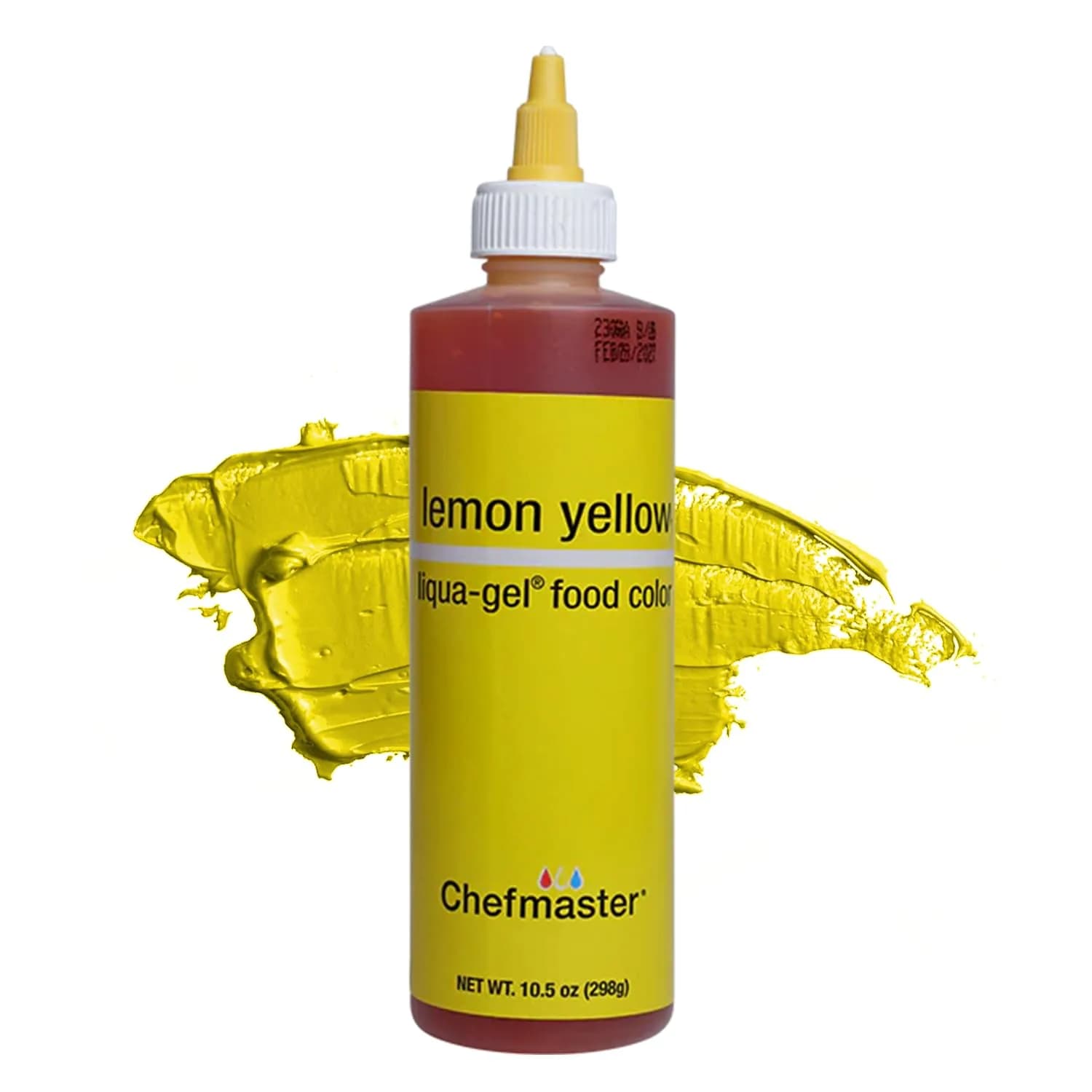 Chefmaster Lemon Yellow Liqua-Gel Food Coloring | Vibrant, Fade-Resistant | 10.5 oz | Made in USA