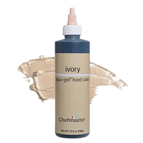 Chefmaster Liqua-Gel Food Coloring Ivory | Vibrant, Fade-Resistant Gel for Baking & Decorating (10.5 oz) thumbnail 1