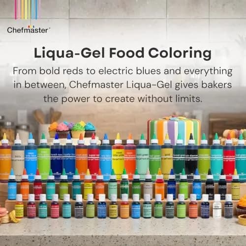 Chefmaster Liqua-Gel Food Coloring Ivory | Vibrant, Fade-Resistant Gel for Baking & Decorating (10.5 oz) thumbnail 2