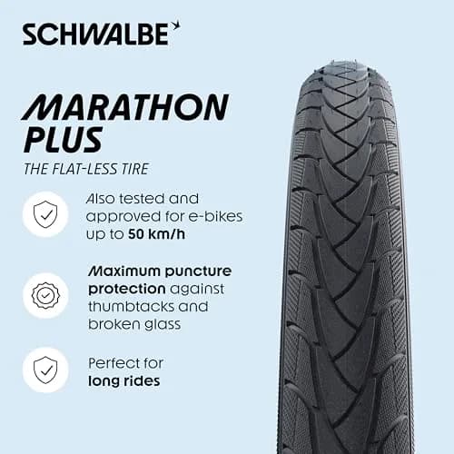 Schwalbe Marathon Bicycle Tire 28 x 1.10 | Flat-Less SmartGuard Tire for Long Rides thumbnail 2