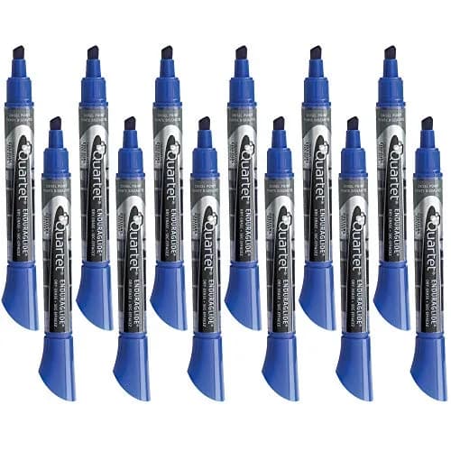 Quartet EnduraGlide Dry Erase Markers, Blue, 12 Pack | Smooth Ink Flow thumbnail 1