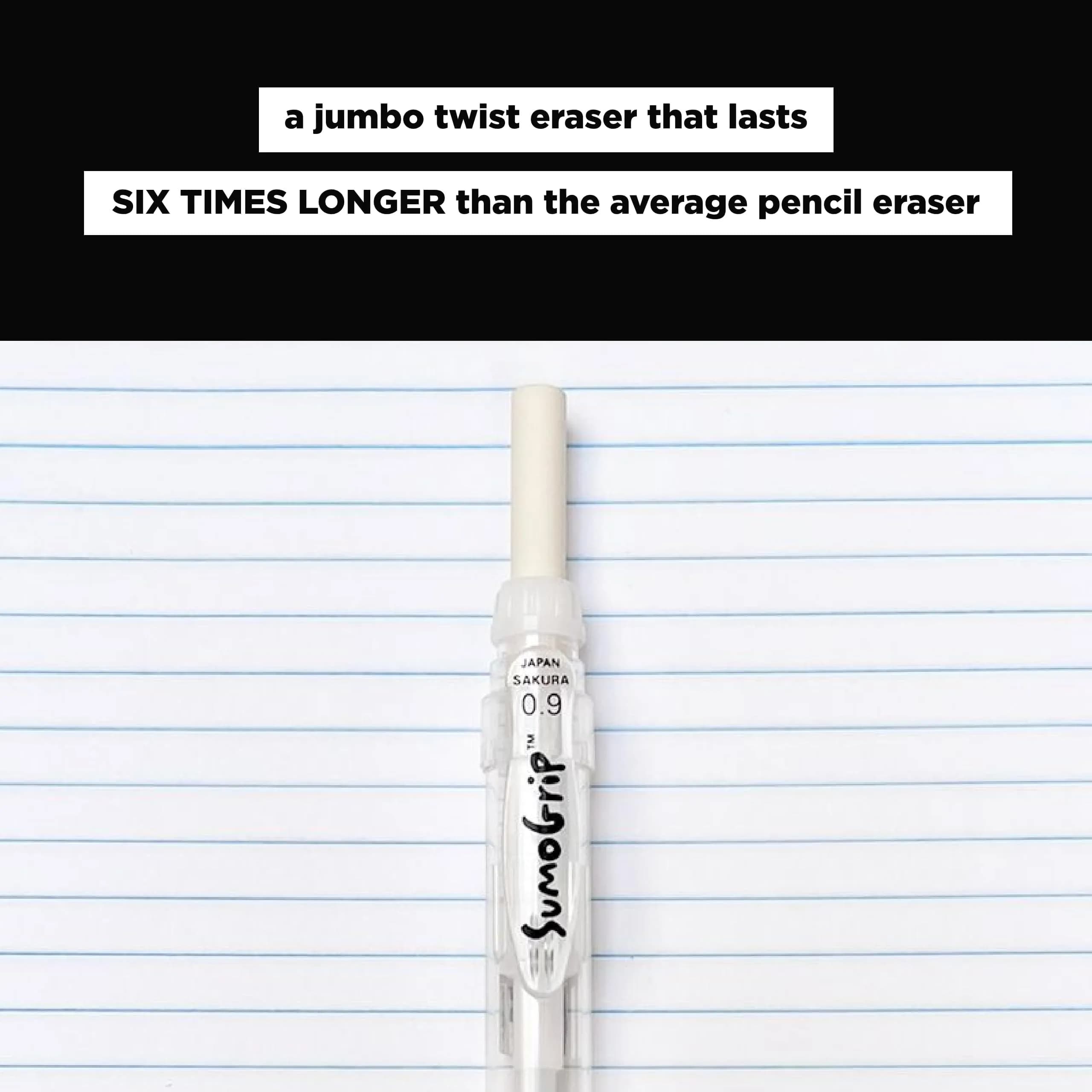 Sakura SumoGrip Mechanical Pencil 0.5mm (1 Count) | Smooth Writing Instrument with Jumbo Eraser - view 4