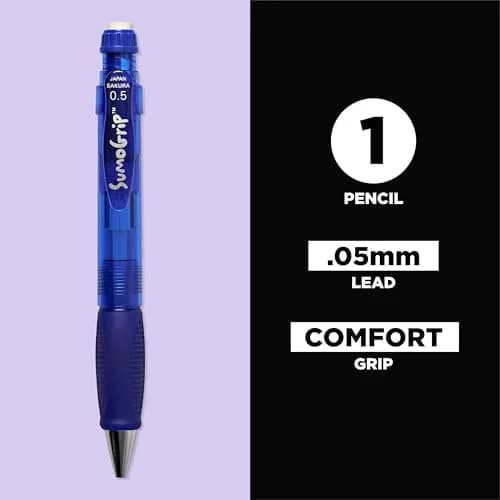 Sakura SumoGrip Mechanical Pencil 0.5mm (1 Count) | Smooth Writing Instrument with Jumbo Eraser thumbnail 2