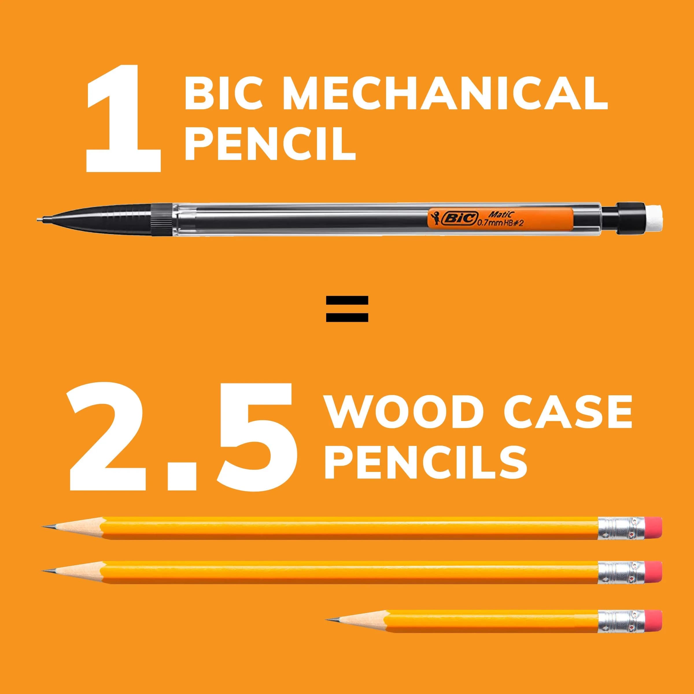 BIC Xtra-Smooth Mechanical Pencils with Erasers, Medium Point (0.7mm), 10-Count Pack | Smooth Writing for School & Office - view 4