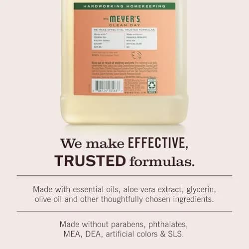 Mrs. Meyer's Clean Day Hand Soap Refill Geranium Scent 976ml (33 Fl Oz) | Moisturizing Liquid Soap for Hands thumbnail 3