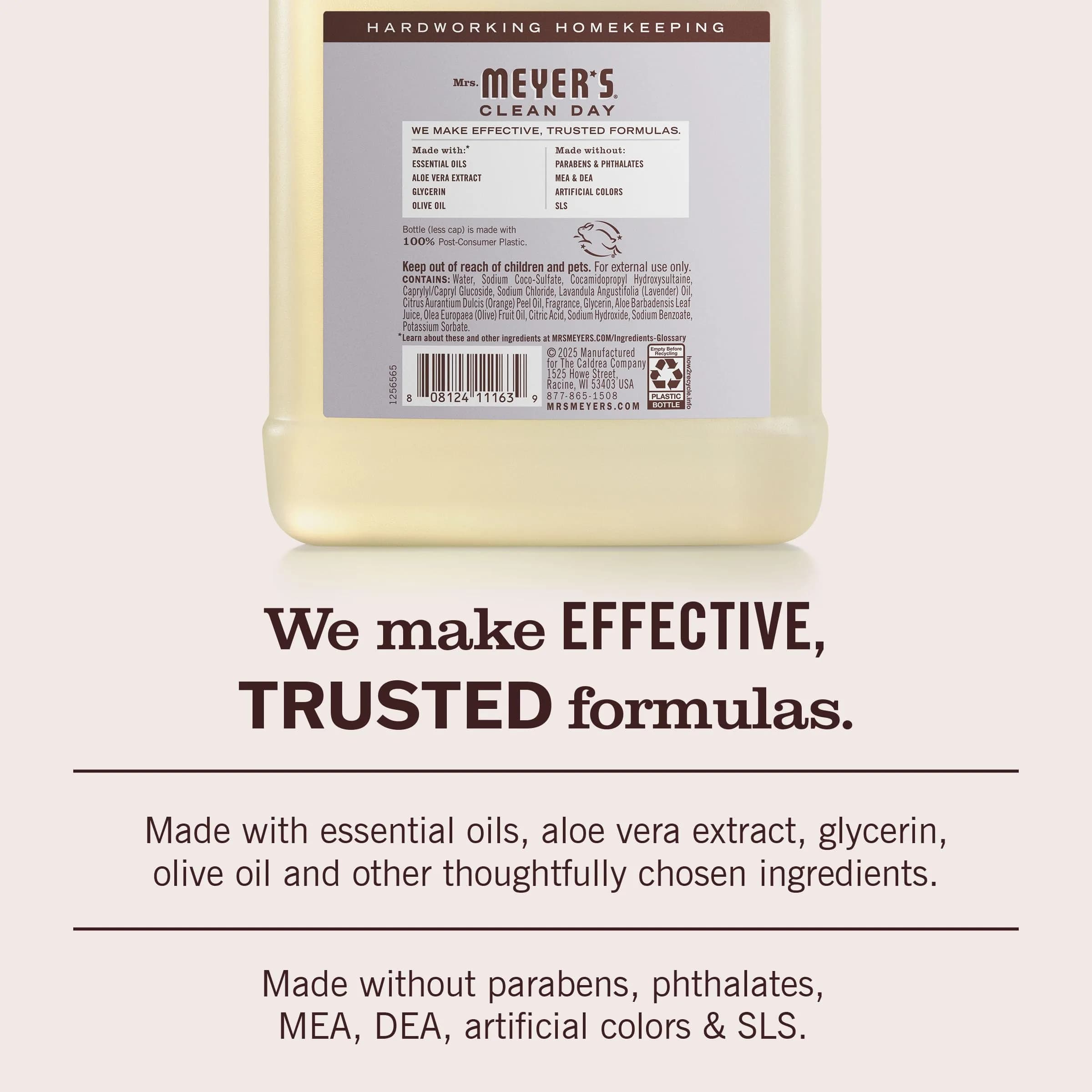 Mrs. Meyer's Clean Day Liquid Hand Soap Refill, Lavender Scent, 975ml (33 Fl Oz) | Softens & Cleans Hands - view 4