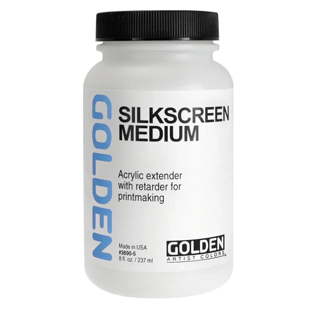 Golden Acrylic Silkscreen Medium - 8 oz Jar | Blends with Acrylic Paints for Screen Printing — silk screen medium