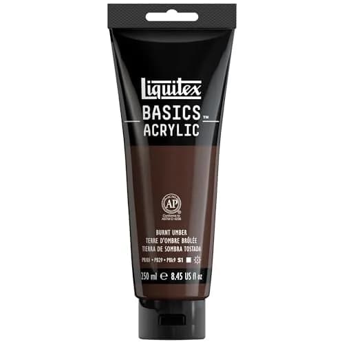 Liquitex BASICS Acrylic Paint Burnt Umber 250ml (8.5 oz) Tube | ASTM D4236 Certified - main product image