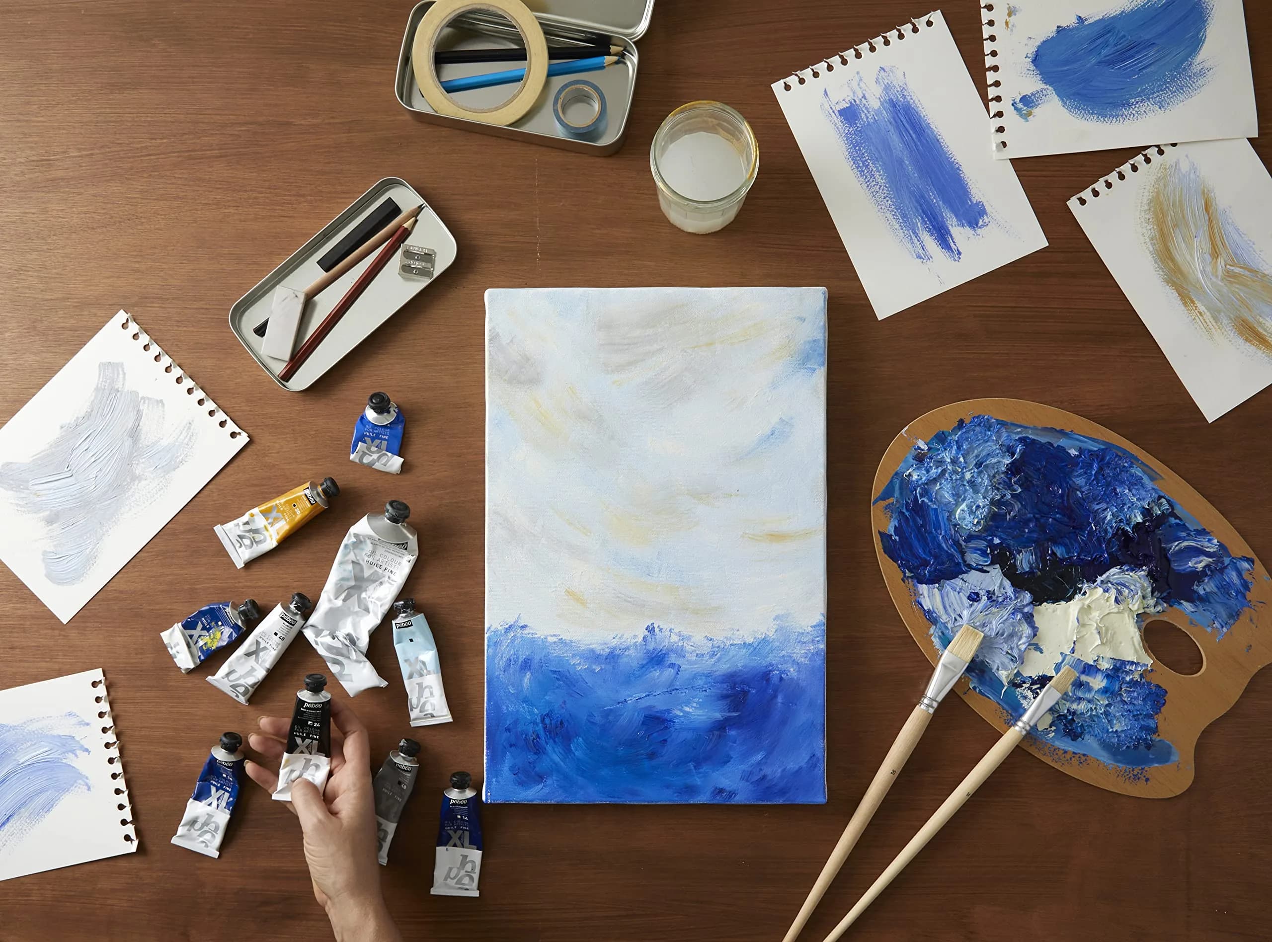 Pebeo Fine Oil XL Phthalocyanine Emerald 200ml (6.76 Fl Oz) | Artist Grade Oil Paint for Canvas, Wood, Metal - view 6
