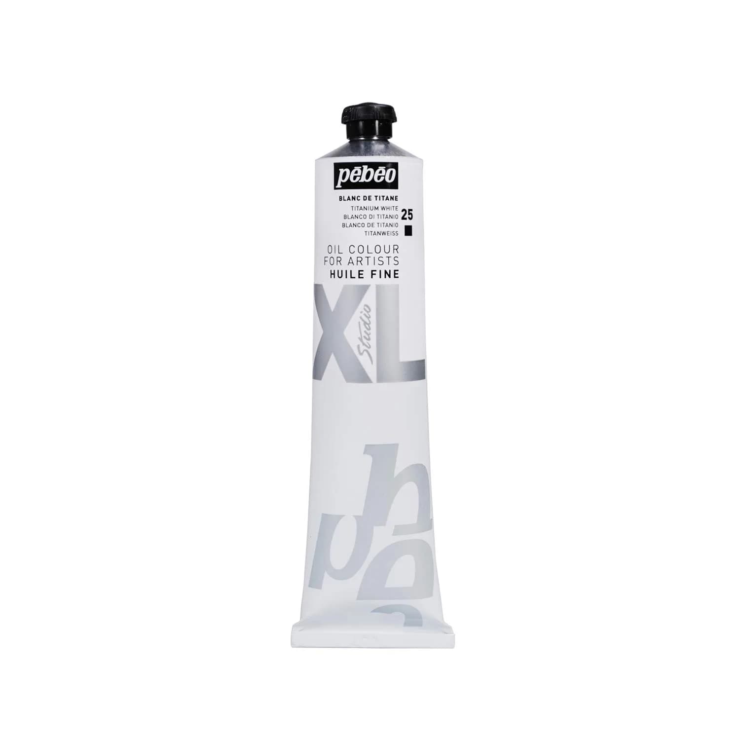 Pébéo Fine Oil XL Titanium White 200ml (6.76 Fl Oz) | Artist Grade Oil Paint for Canvas, Wood, Metal - main product image