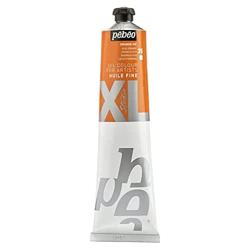 Pébéo Fine Oil XL Paint 200ml (6.76 Fl Oz) | Bright Orange - Opaque Finish thumbnail 1