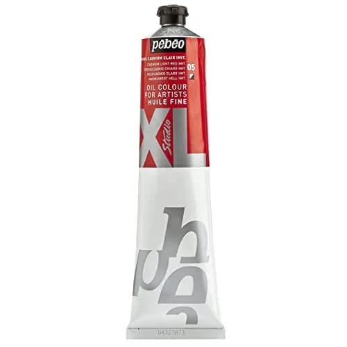 Pébéo Fine Oil XL Cadmium Red Light Imitation 200ml (6.76 Fl Oz) | Artist Grade Oil Paint for Canvas, Wood, Metal thumbnail 1